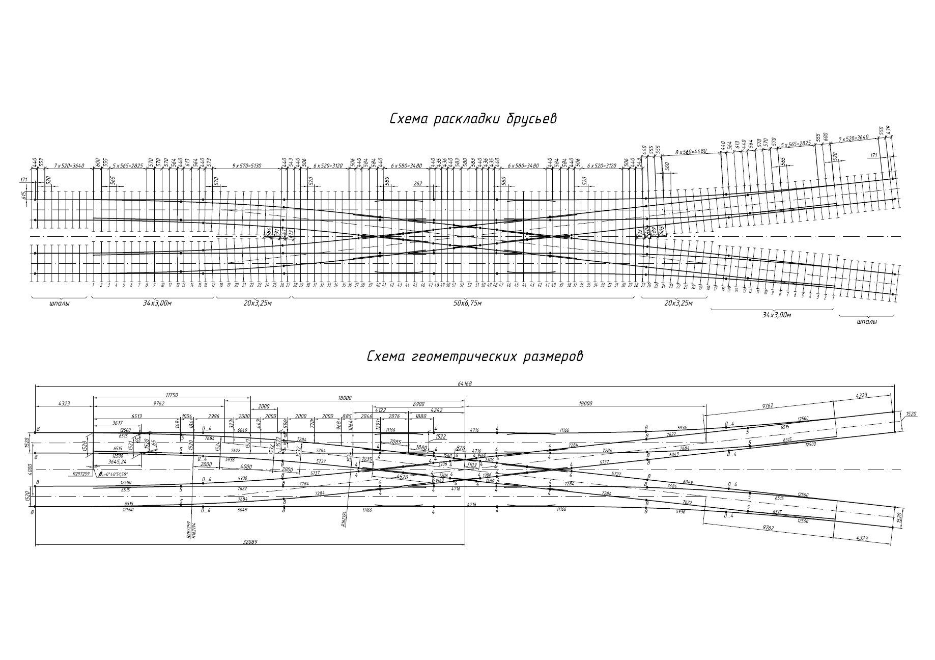 Проект 2893.00.000, Съезд двойной перекрестный типа Р50 марки 2/9