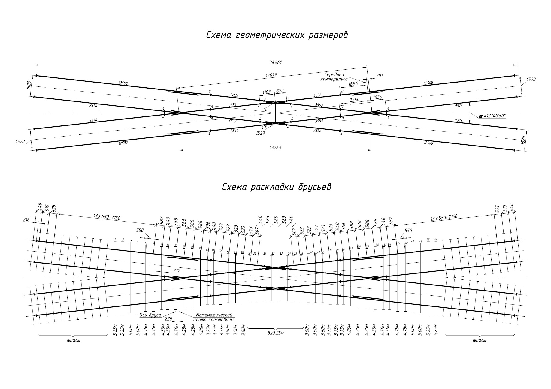 Проект 2892.00.000, Глухое пересечение типа Р50 марки 2/9
