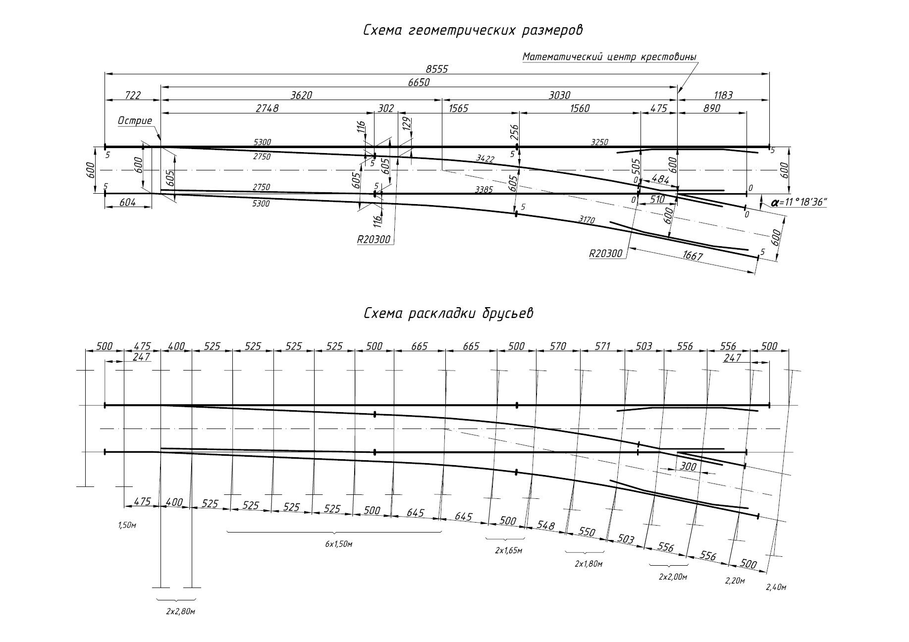 Проект 6335.000.00, Стрелочный перевод тип Р33 марка 1/5