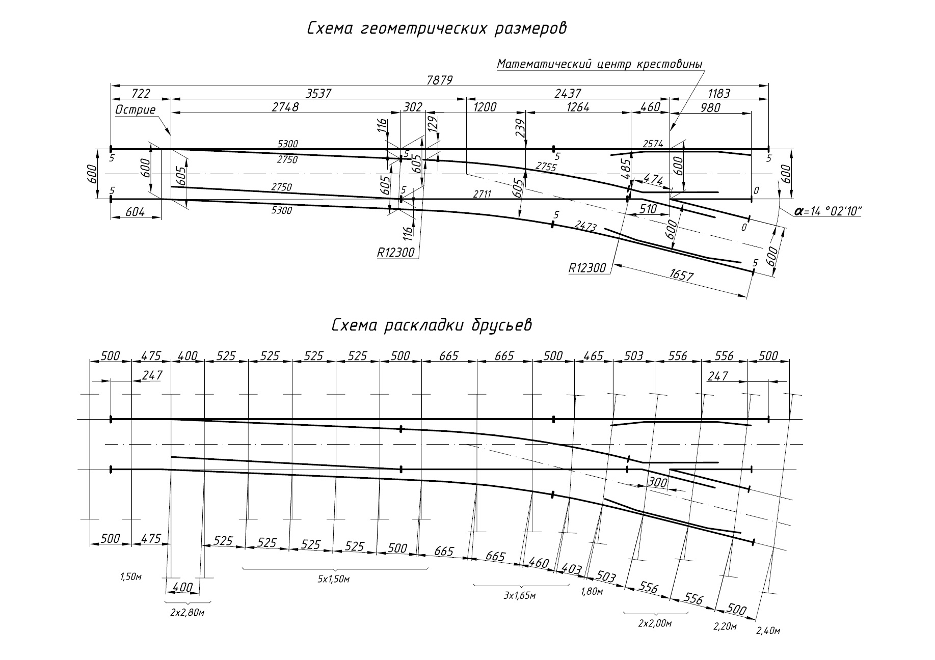 Проект 6334.000.00, Стрелочный перевод тип Р33 марка 1/4