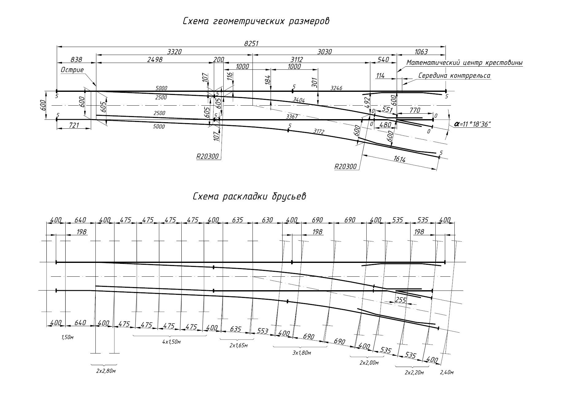 Проект 6245.000.00, Стрелочный перевод тип Р24 марка 1/5