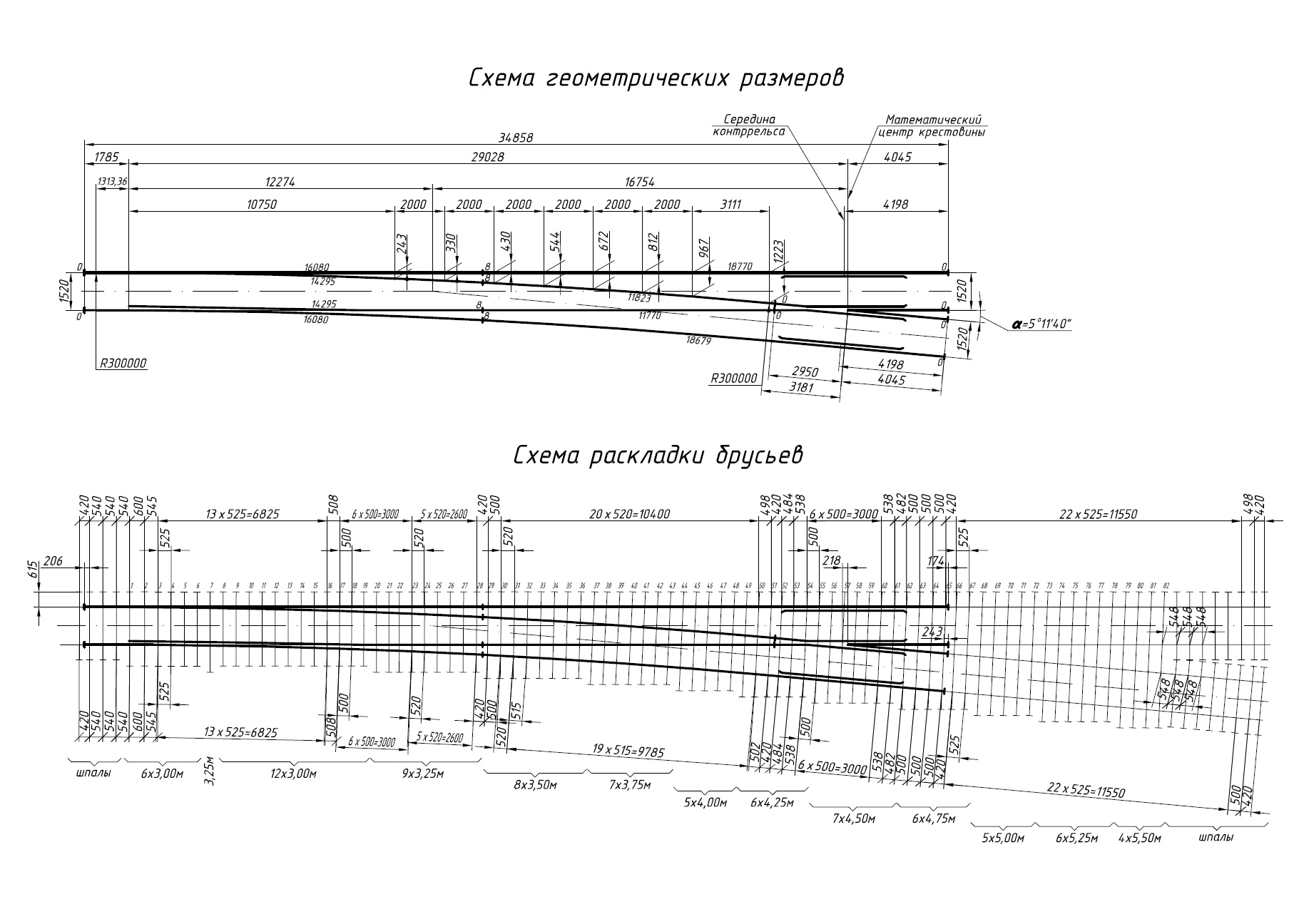 Проект 2751.00.000, Стрелочный перевод типа Р65 марки 1/11